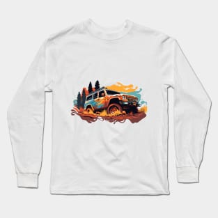 4x4 Off Road Jeep Lover T-Shirt Design Long Sleeve T-Shirt